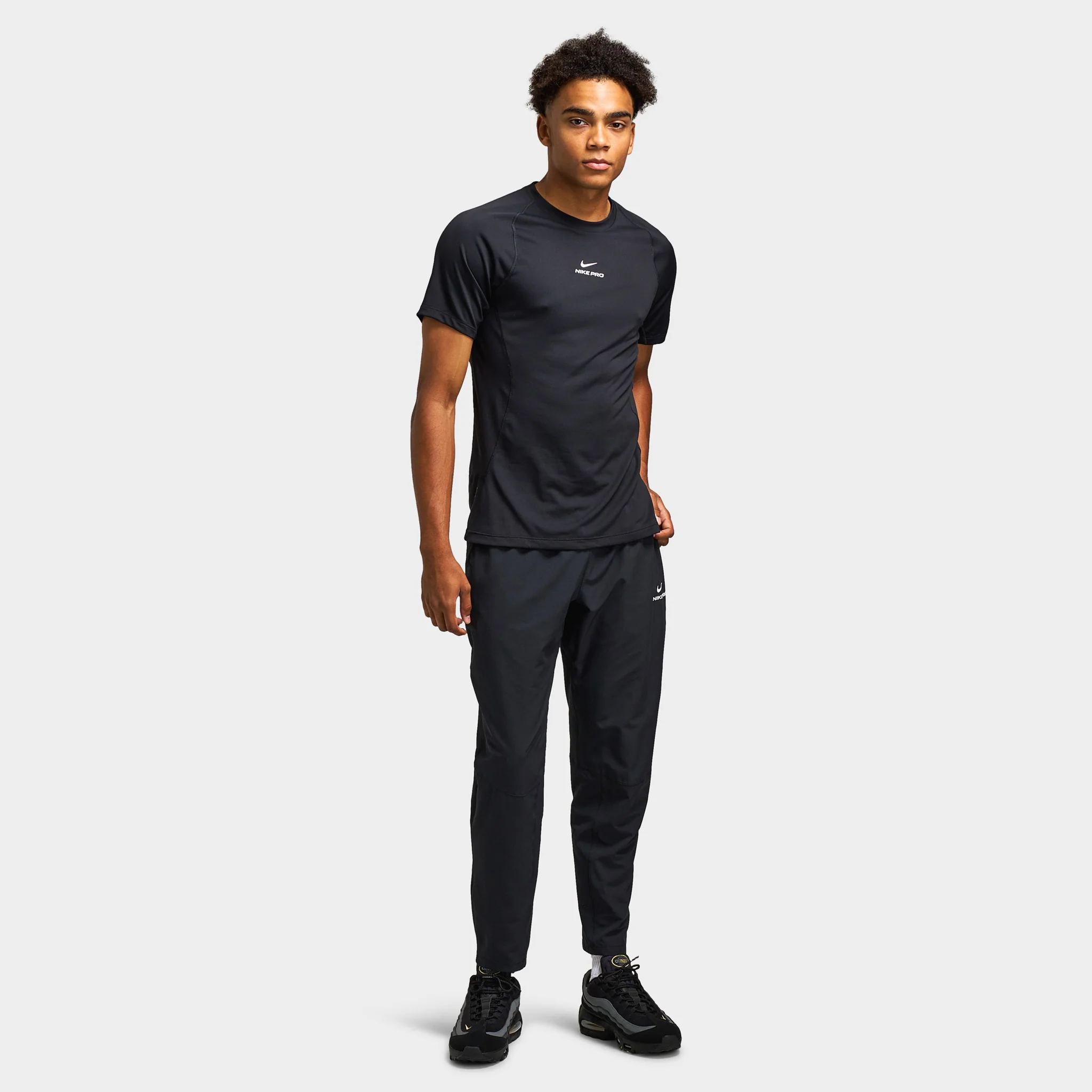 Nike Pro Training Men's Dri-FIT Short Sleeve Top / Black - Image 6