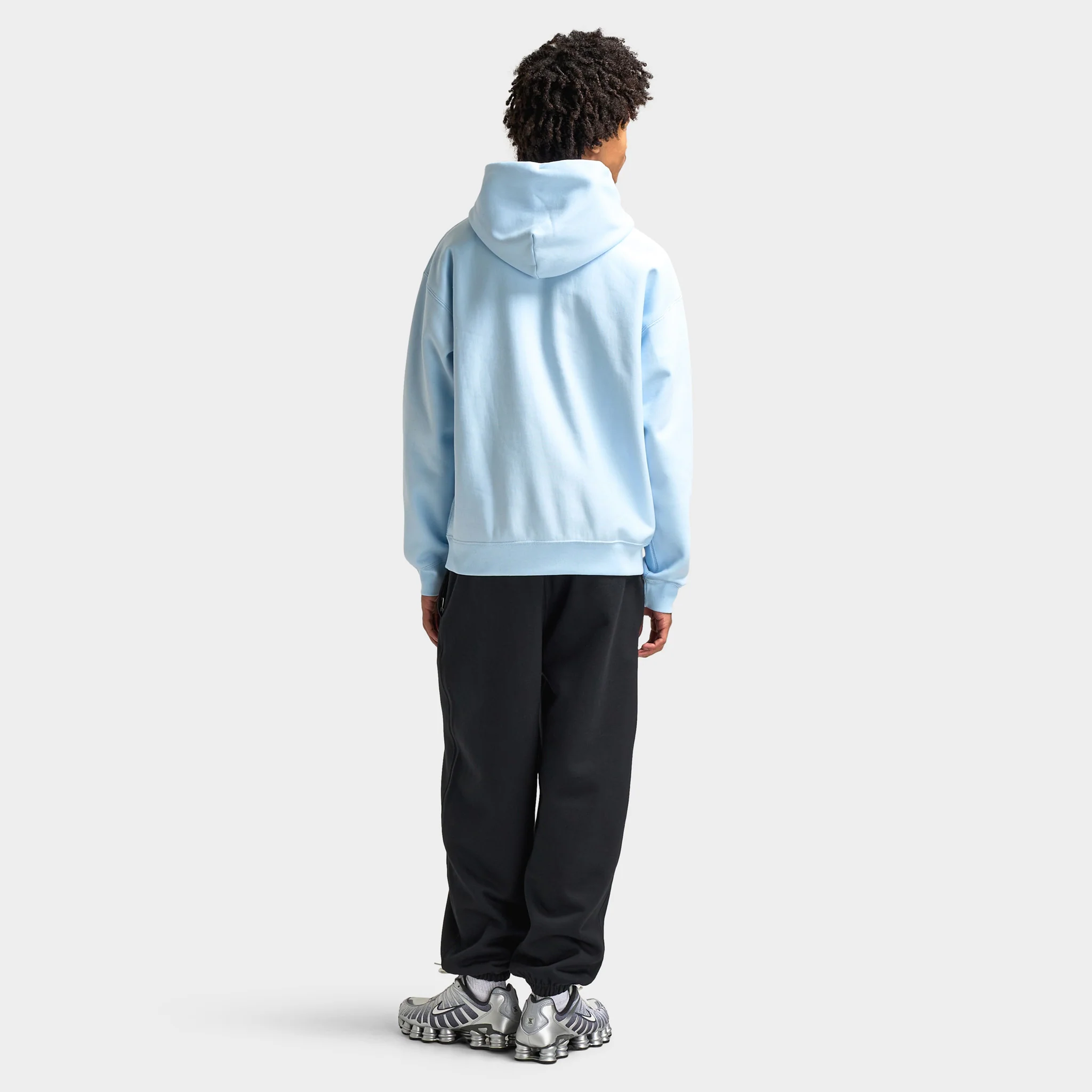 Nike Solo Swoosh Fleece Pullover Hoodie Celestine Blue / White - Image 5
