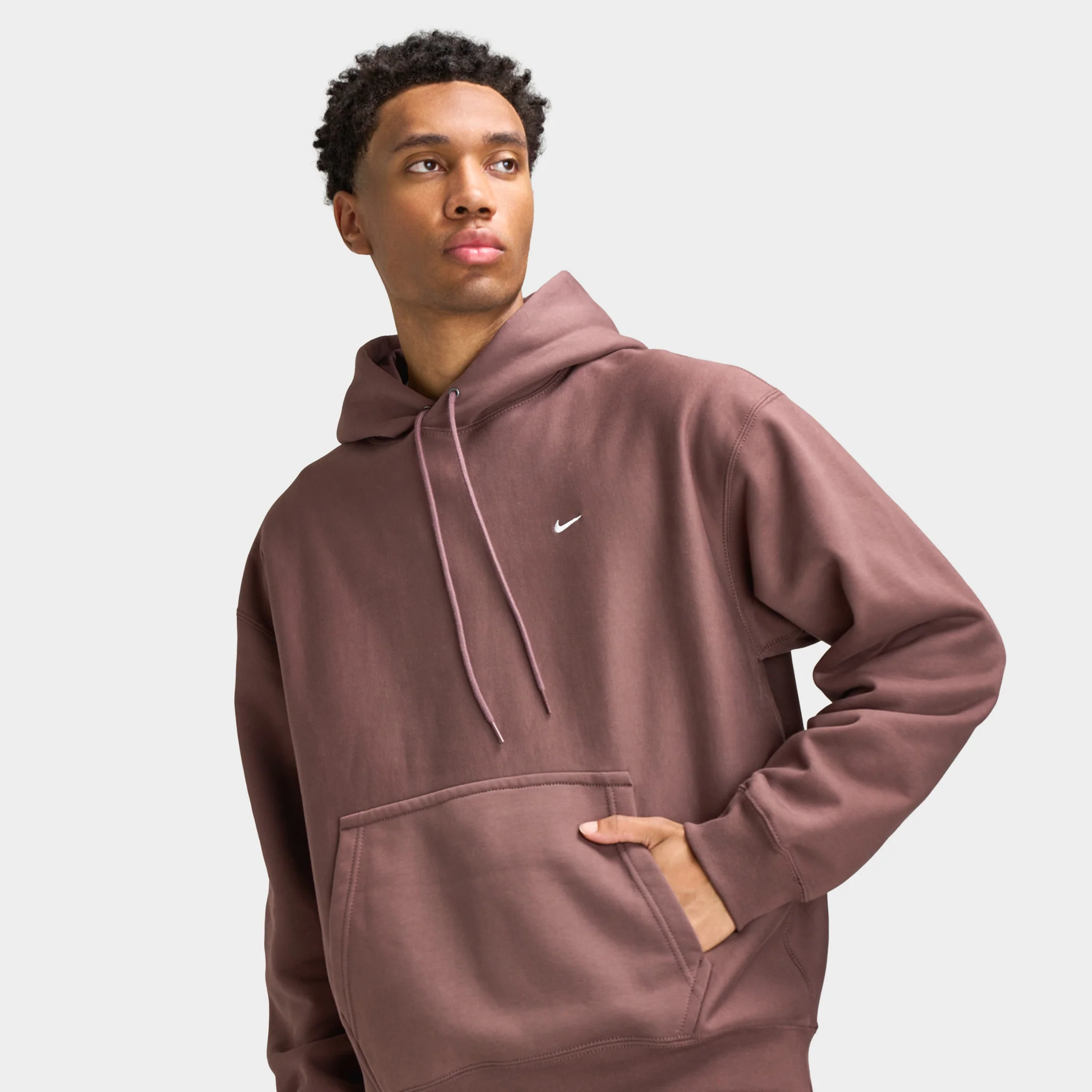 Nike Solo Swoosh Hoodie / Purple - Image 4