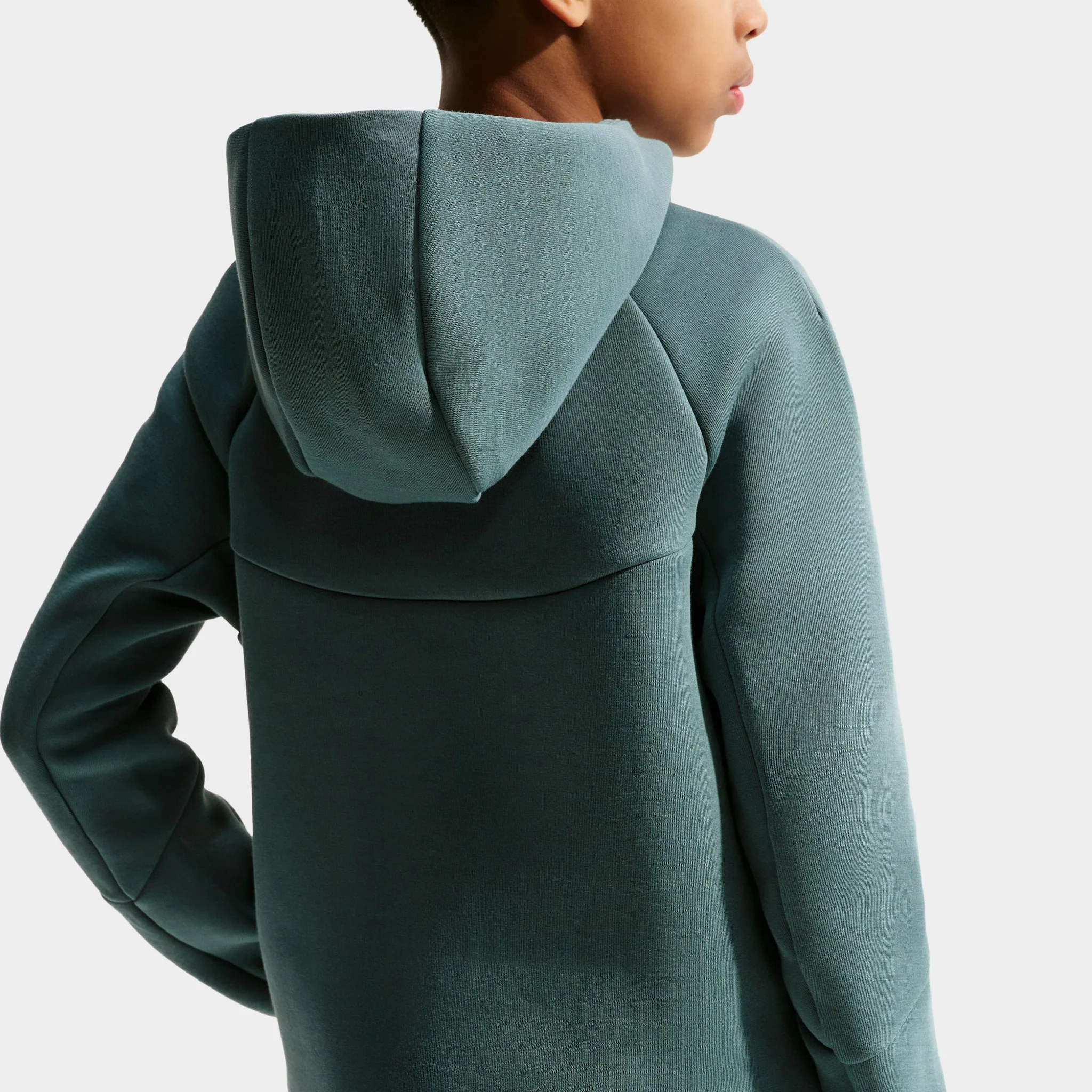 Nike Sportswear Juniors' Tech Fleece Full-Zip Hoodie / Mineral Slate - Image 4