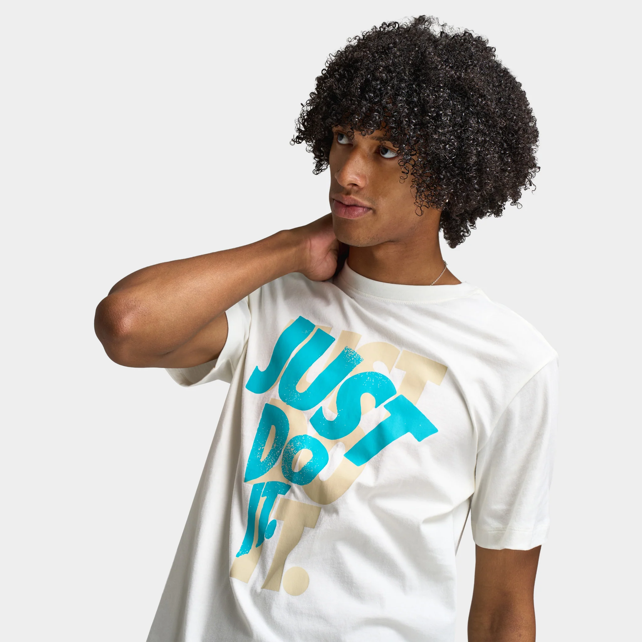 Nike Sportswear Just Do It Graphic T-Shirt / Sail - Image 3