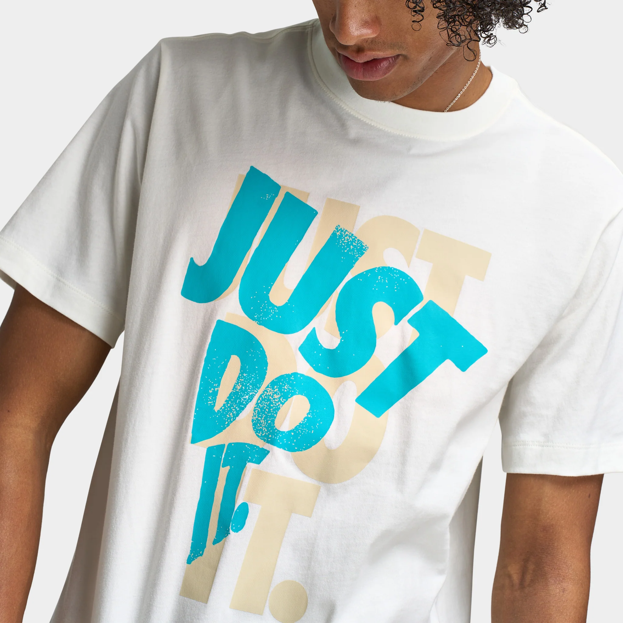 Nike Sportswear Just Do It Graphic T-Shirt / Sail - Image 4