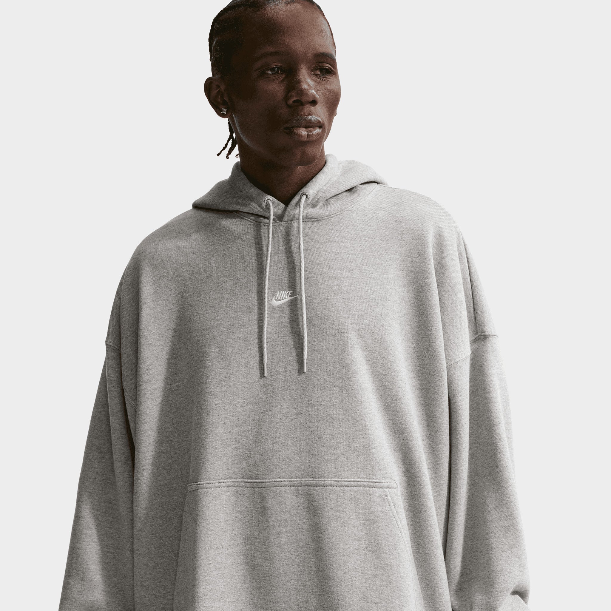 Nike Sportswear Oversized French Terry Hoodie / Grey Heather