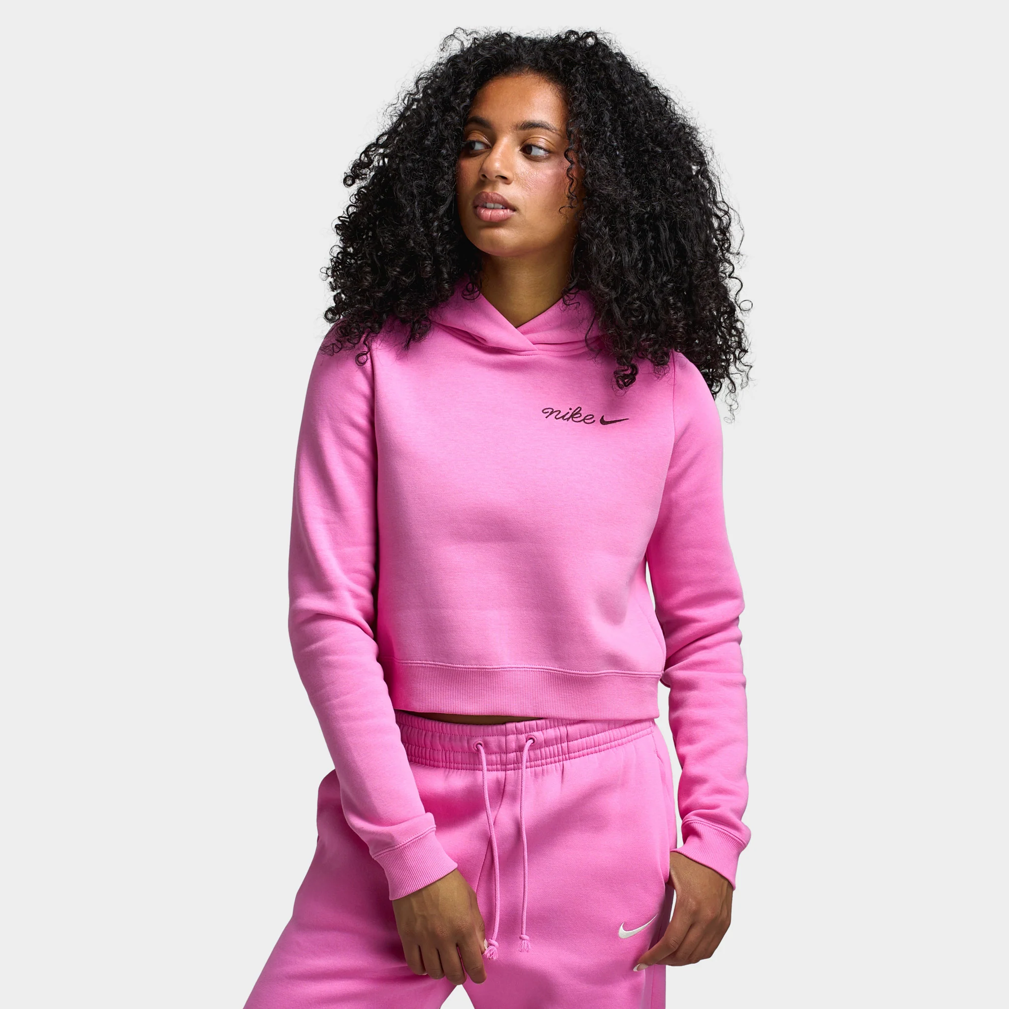Nike Sportswear Phoenix Fleece Shrunken Hoodie / Playful Pink