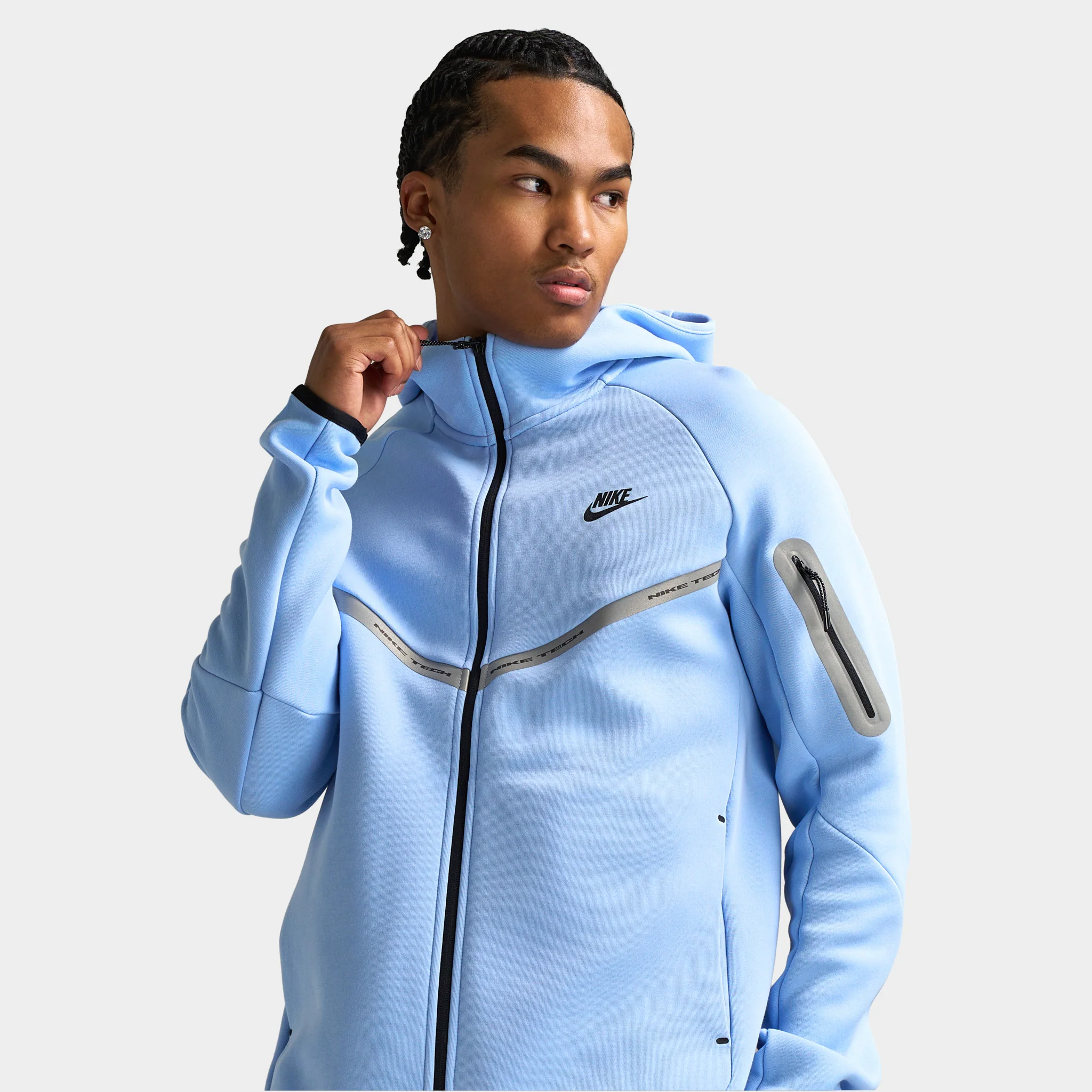 Nike Sportswear Tech Fleece Hoodie Reflective / Blue - Image 3