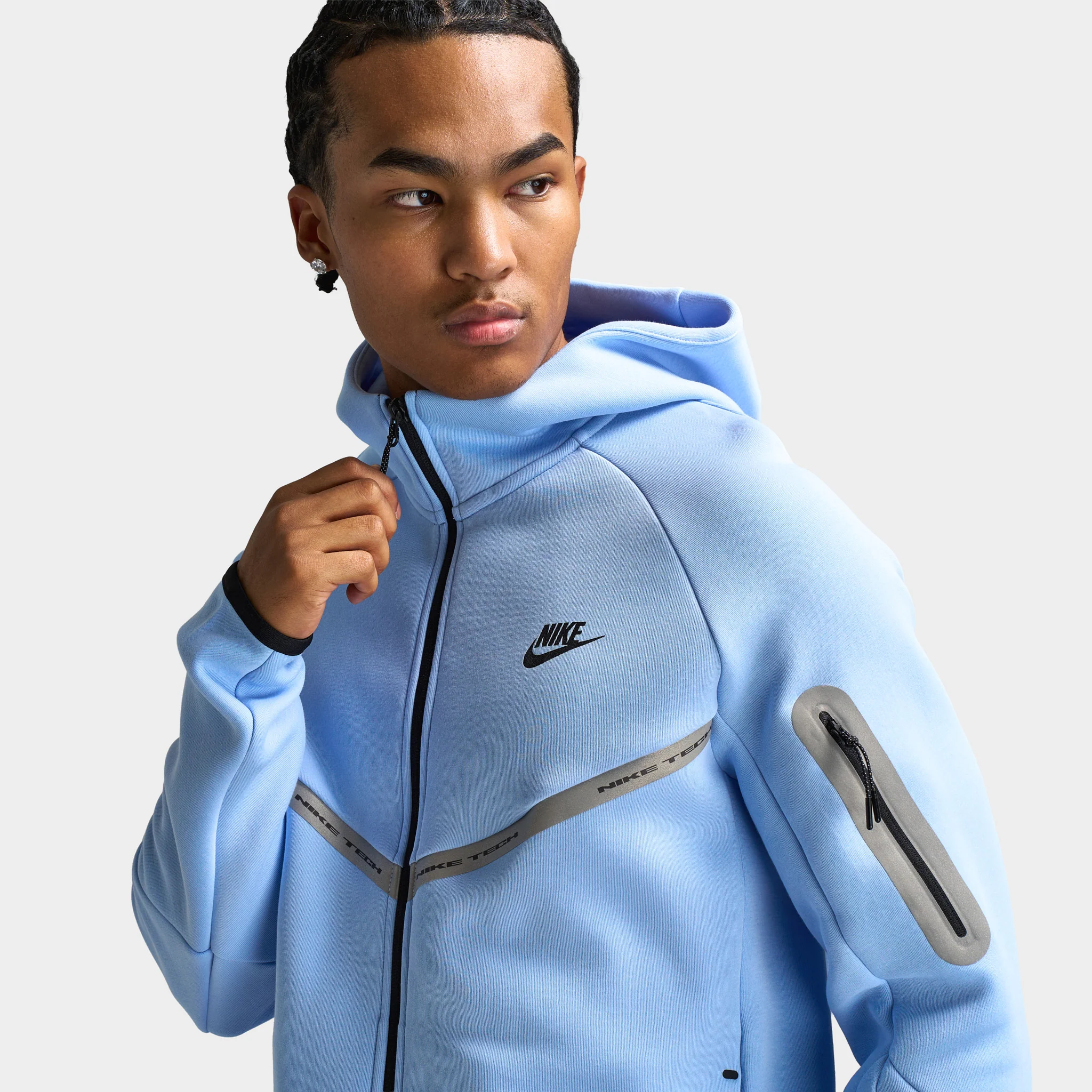 Nike Sportswear Tech Fleece Hoodie Reflective / Blue - Image 4