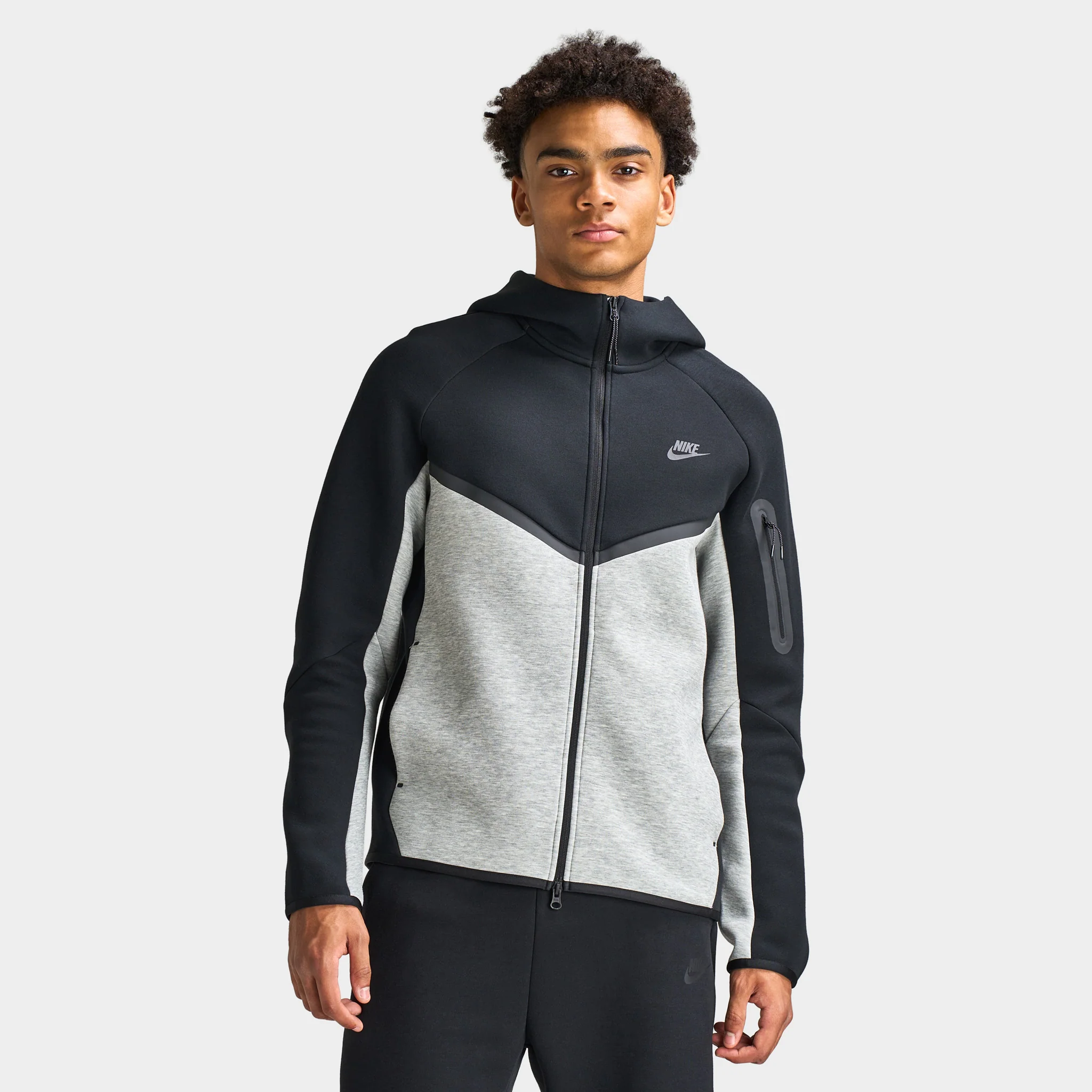 Nike Tech Men's Fleece Windrunner Full-Zip Jacket Black / Dark Grey Heather / Black