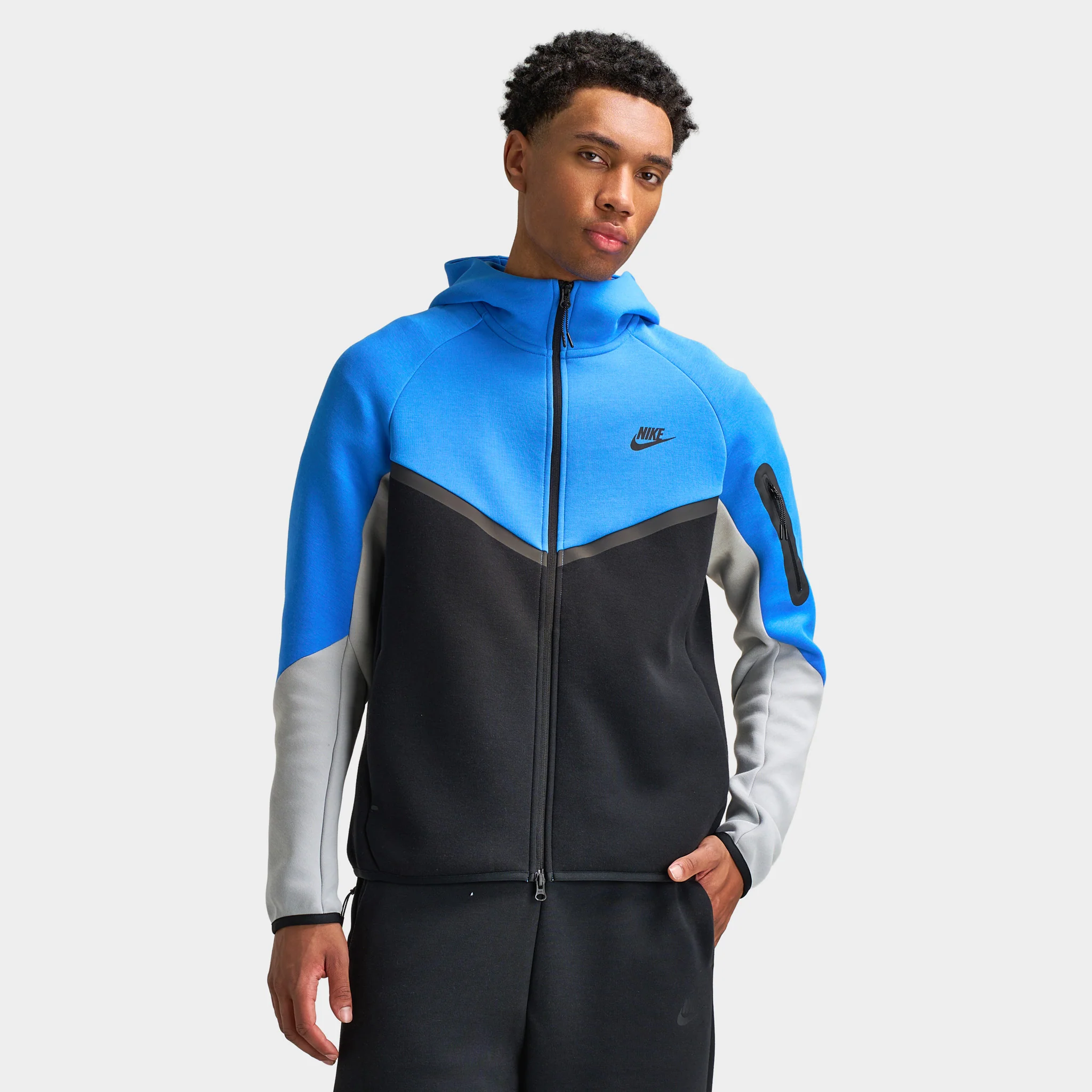 Nike Tech Men's Fleece Windrunner Full-Zip Jacket Blue Crystal / Black / Smoke Grey / Black