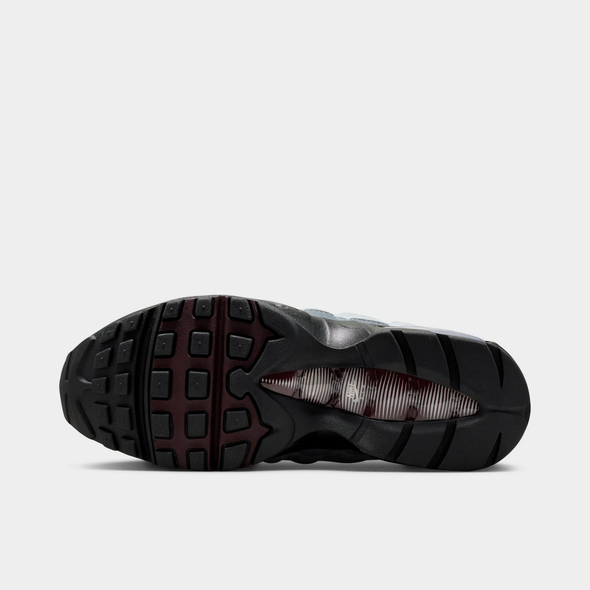 Nike Women's Air Max 95 Smoke Grey / Burgundy Crush - Light Smoke Grey - Image 6