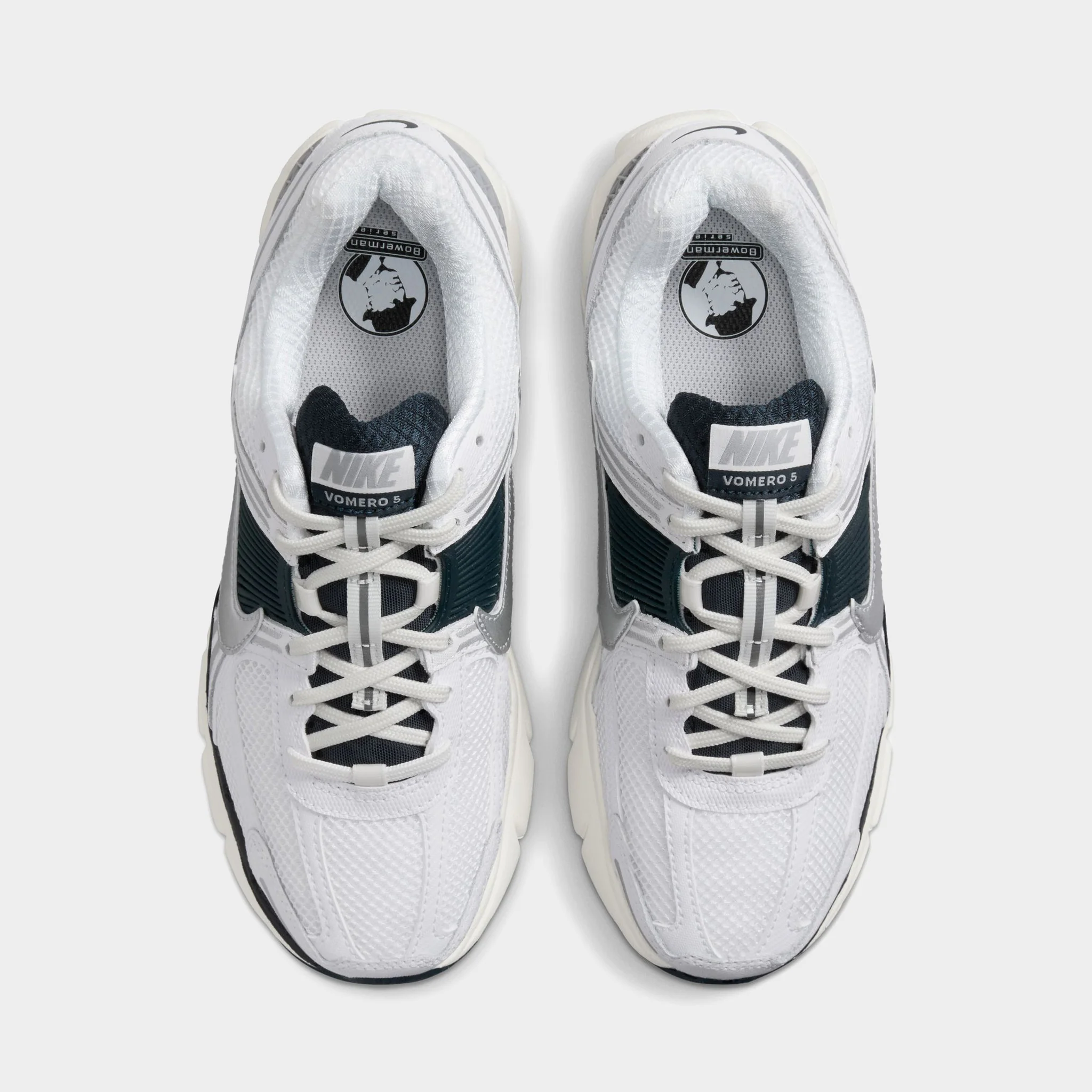 Nike Women's Zoom Vomero 5 White / Metallic Silver - Armory Navy - Image 5