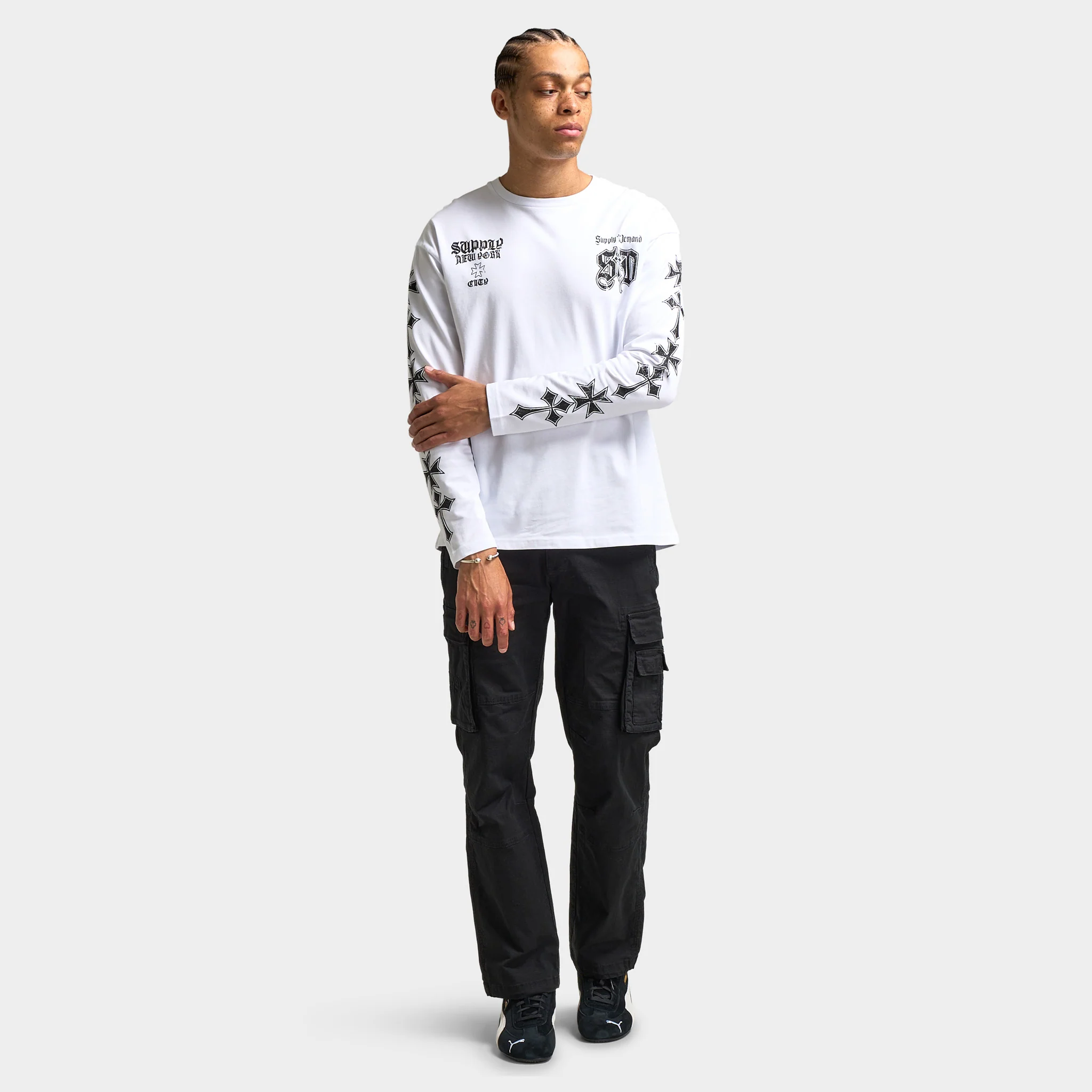 Supply & Demand Chance Long Sleeve T-shirt / Optic White - Image 6