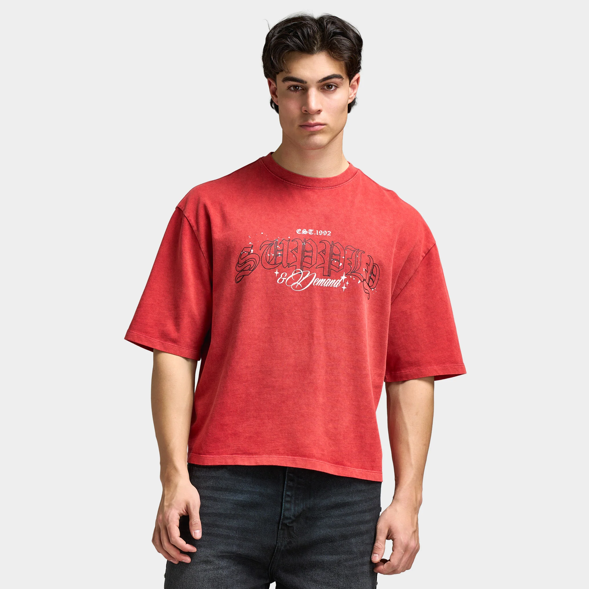 Supply & Demand Graphic T-Shirt / Jester Red