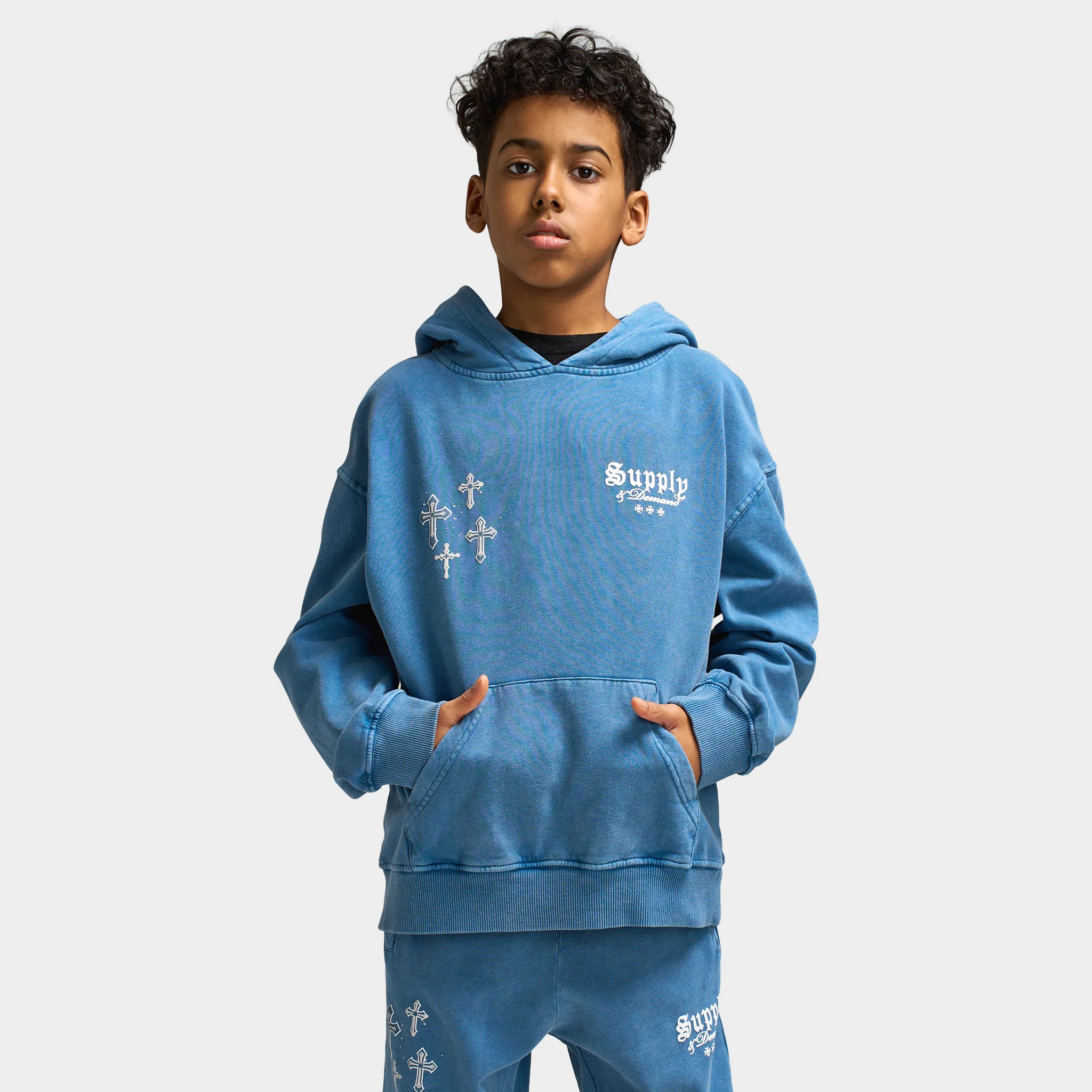 Supply & Demand Juniors' Orthodox Hoodie / Copen Blue