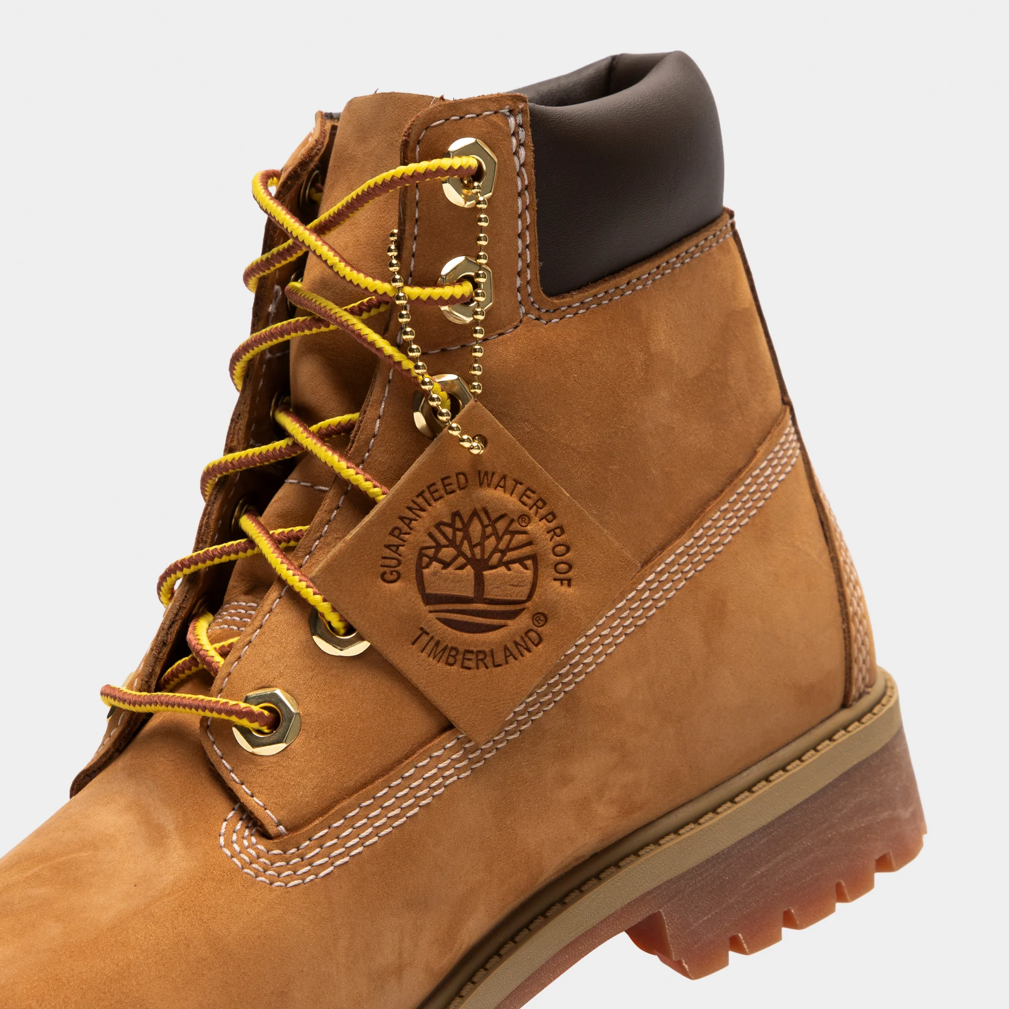 Timberland Juniors' 6-Inch Premium Lace Up Waterproof Boot / Wheat - Image 3