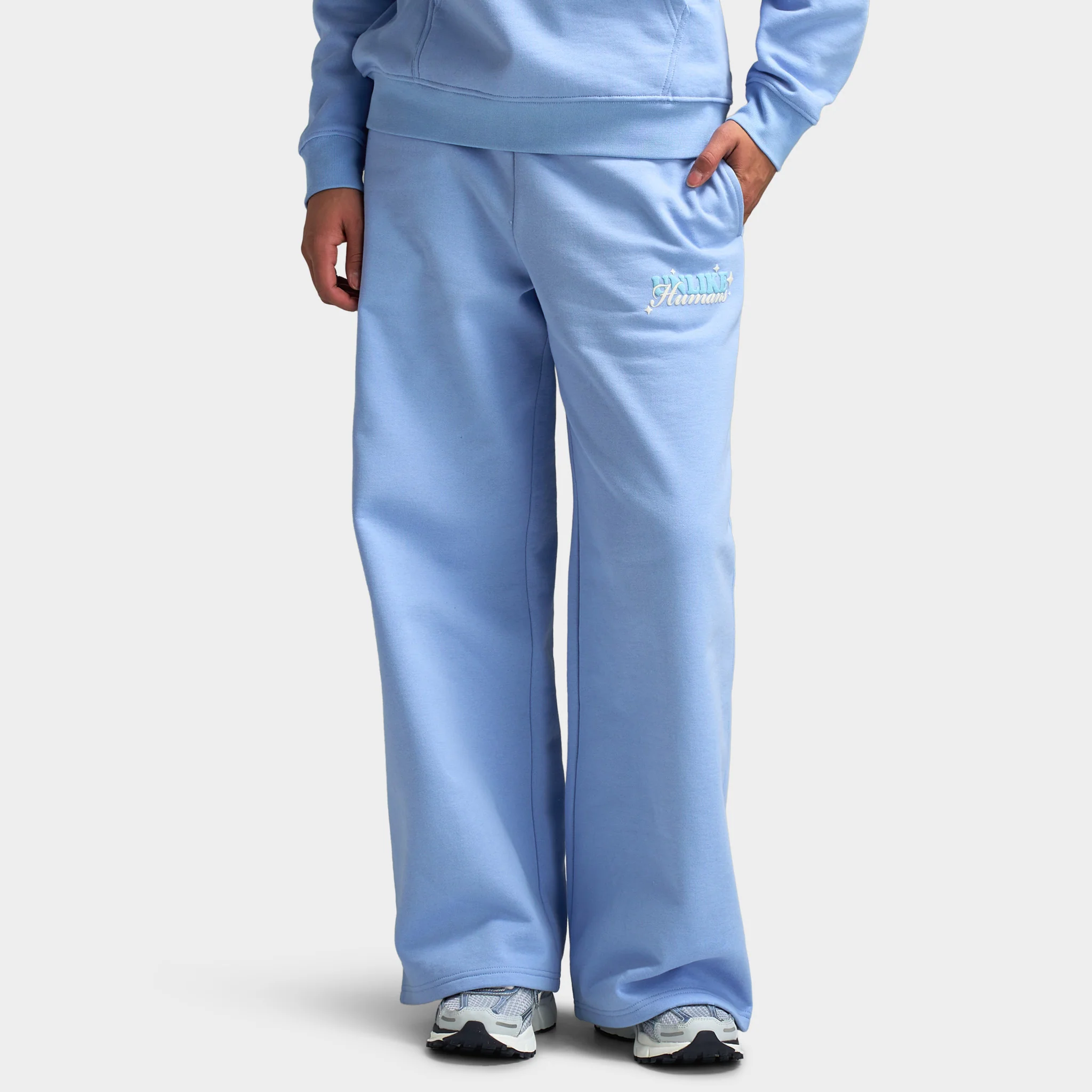 Unlike Humans Grow Wide Leg Joggers / Blue
