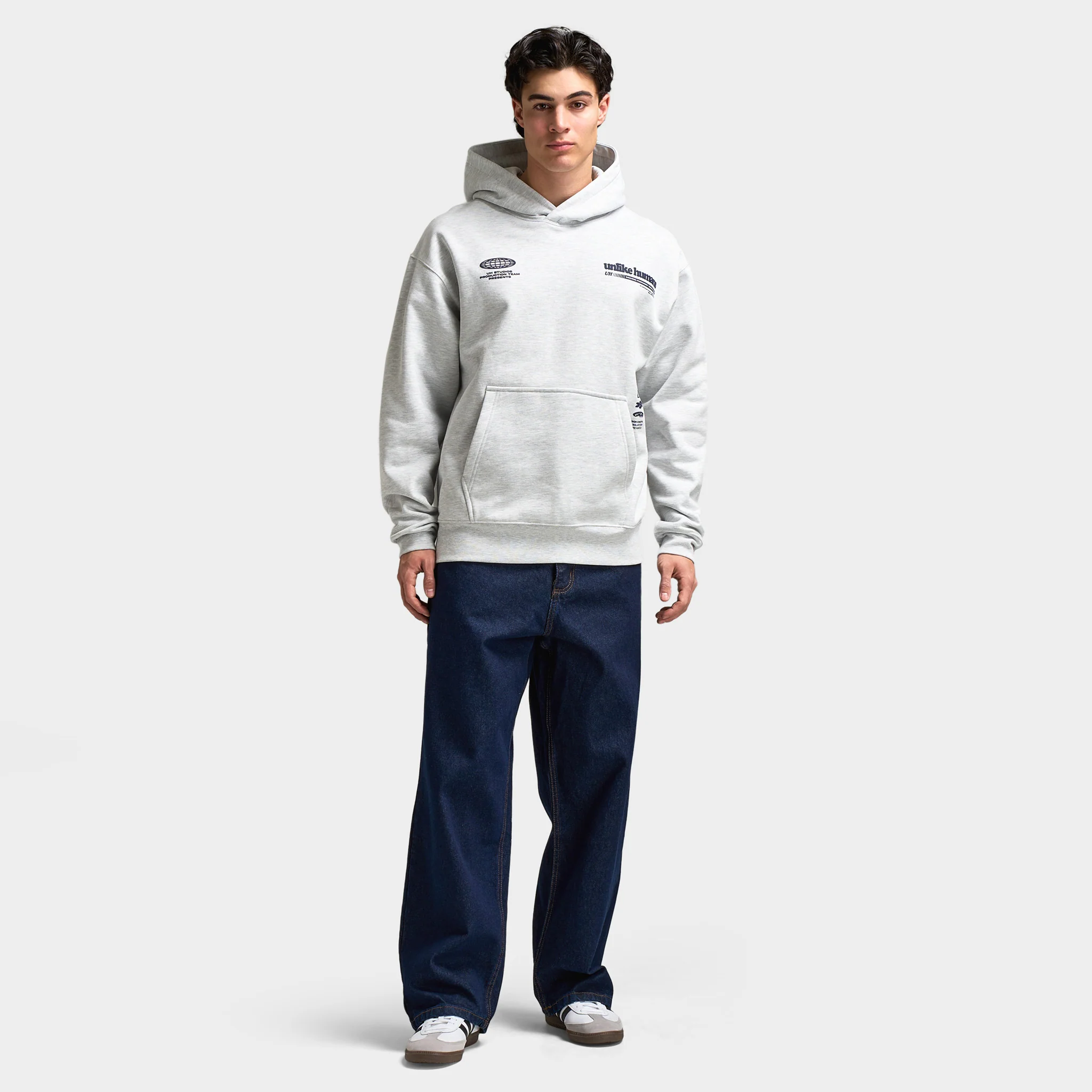 Unlike Humans Hoodie / Light Grey Marl