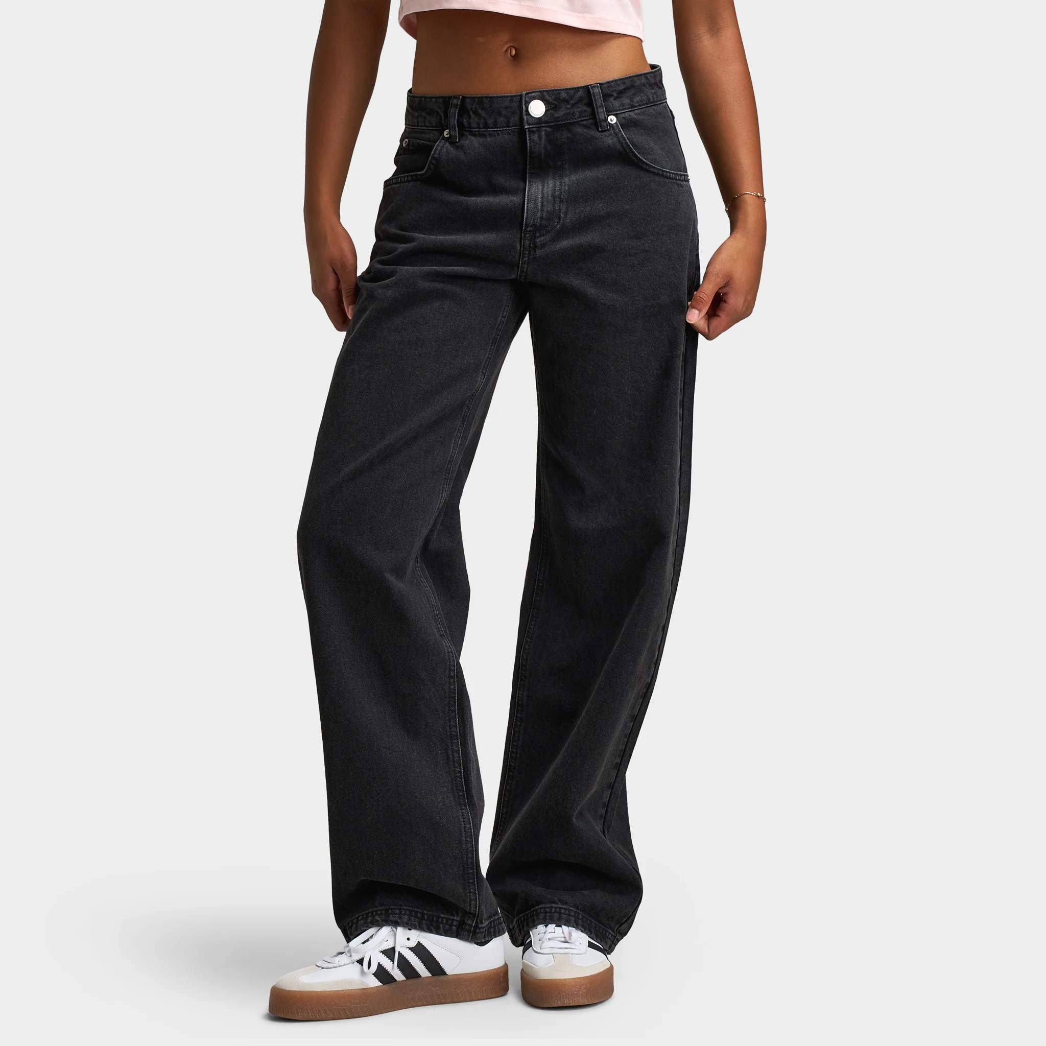 Unlike Humans Women's Unlike Mid Rise Jeans / Washed Black