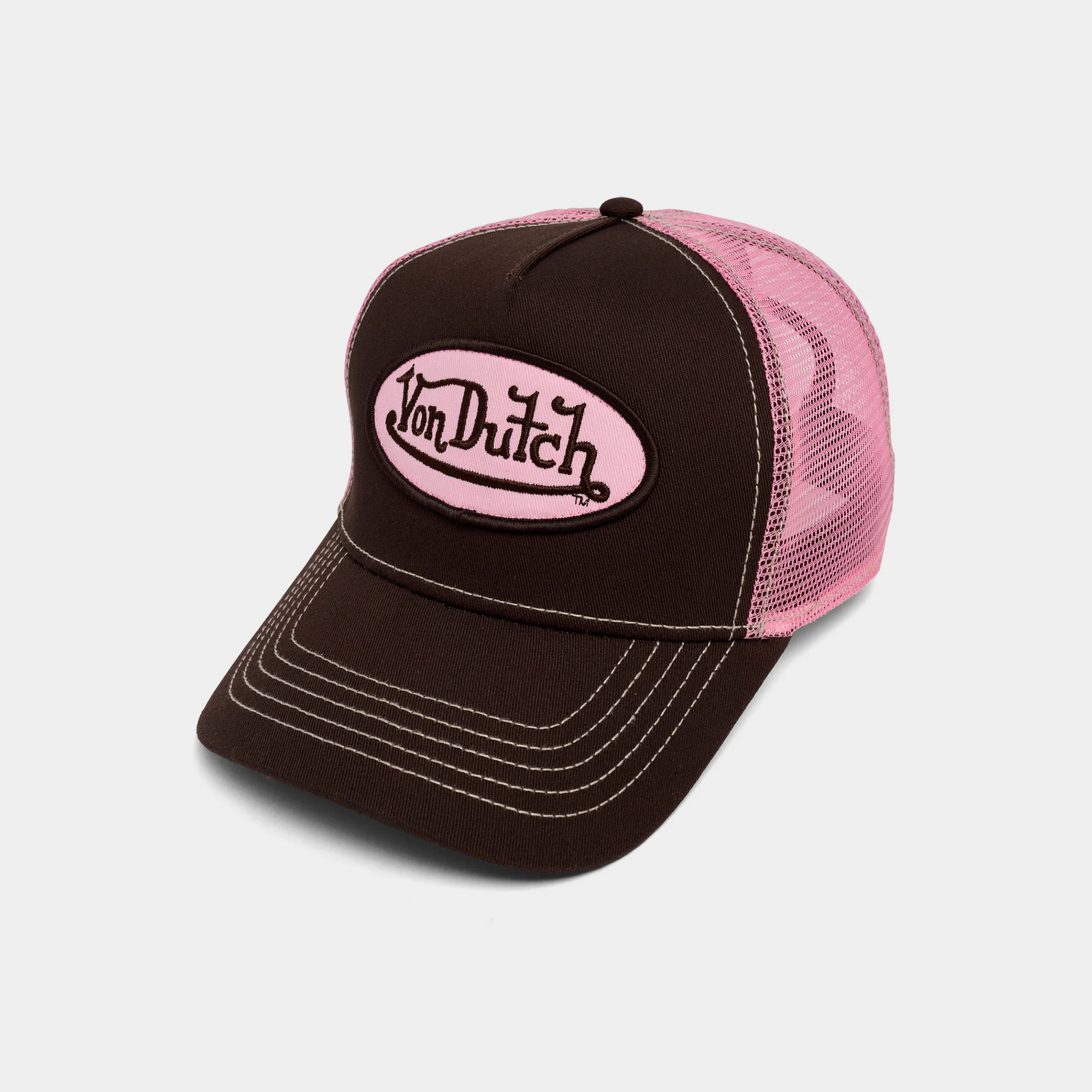 Von Dutch Staple Trucker Brown / Pink - Image 2
